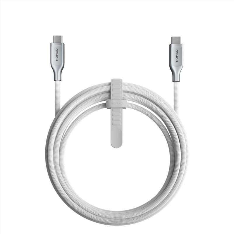 Cablu din Kevlar Nomad, USB-C la USB-C, 3.0m, alb